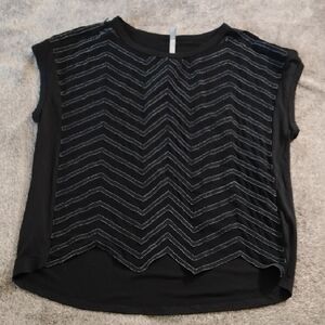 Cop. Copine Loiron Sheer Chevron Top